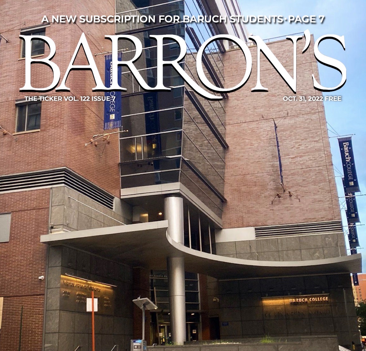 Baruch students receive free Barron’s subscription The Ticker