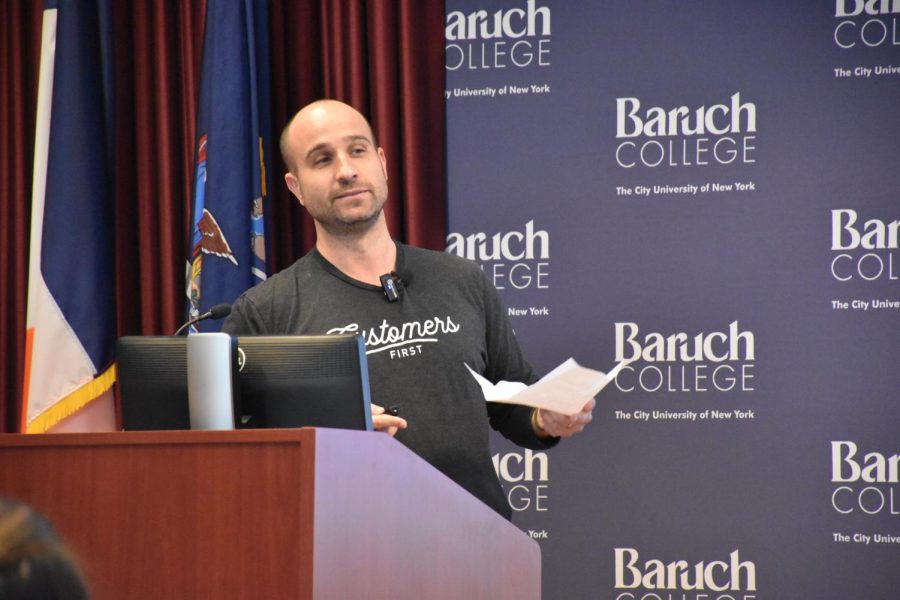 Baruch alumnus Seth Besmertnik discusses successes and failures in Weissman forum