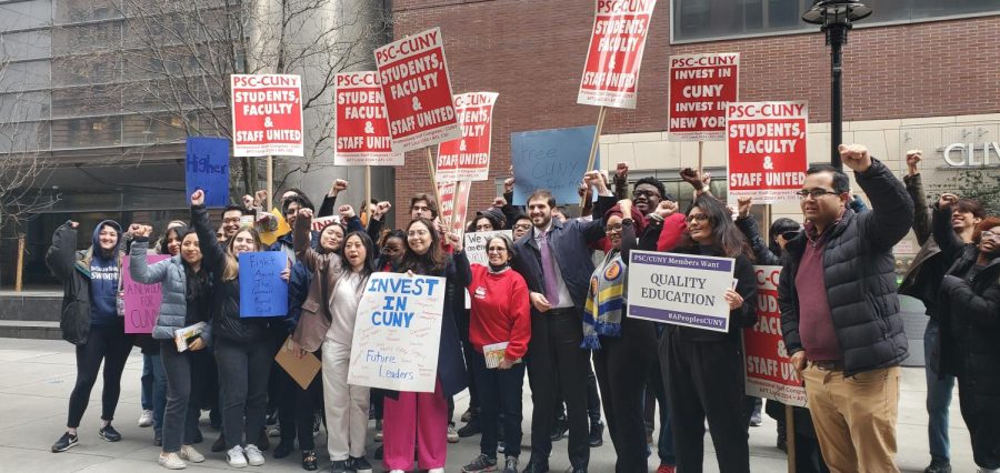 Baruch students protest proposed CUNY and SUNY tuition hike