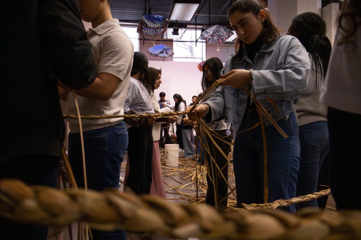 Mishkin Gallery holds Taino weaving workshop with artist Jorge González