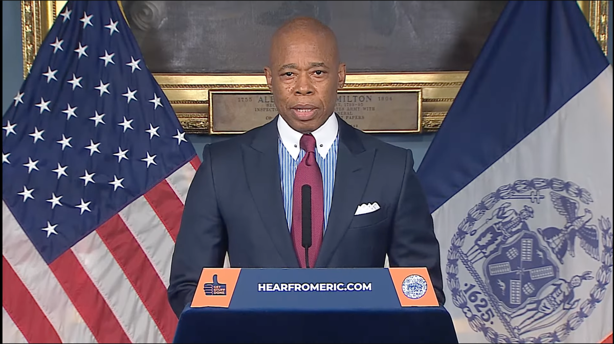 Screenshot from Mayor Eric Adams Youth Mental Health Announcement | NYC Mayors Office