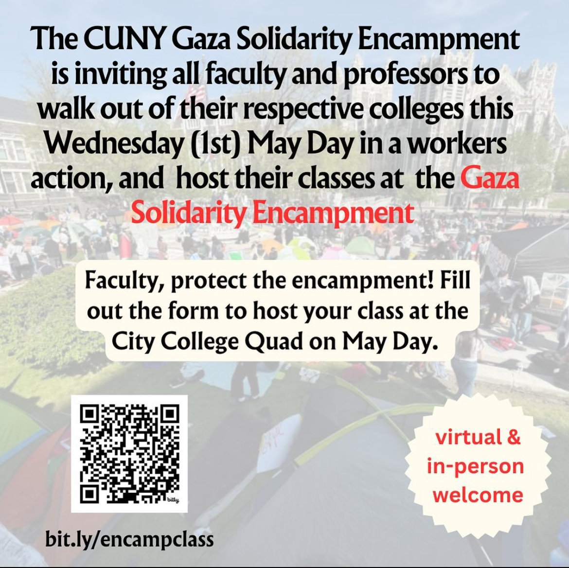 CUNY faculty go on illegal ‘May Day’ strike in support of students protests