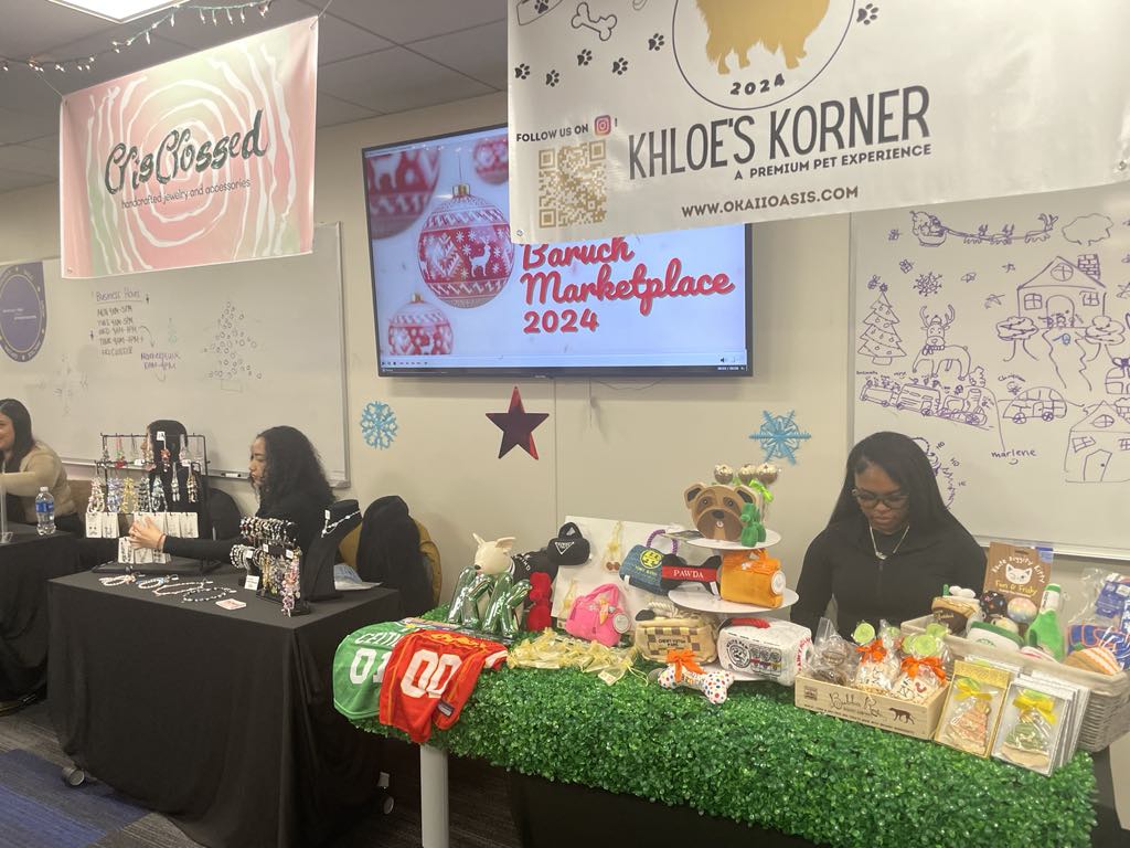 Baruch students showcase their small businesses at annual holiday market